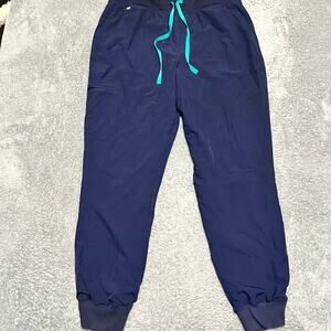 Figs Zamora Scrub Pants Womens XL Tall Blue  Jogger Technical Scrubs Heavy
